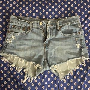 Distressed Levi shorts
